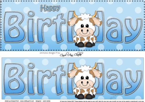 Large DL HAPPY BIRTHDAY 3D decoupage