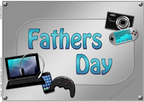 A4 FATHERS DAY Gadgets n Gizmos Card Topper