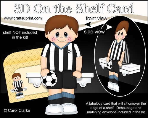 3D On the Shelf Card Kit - Little Footballer Laban