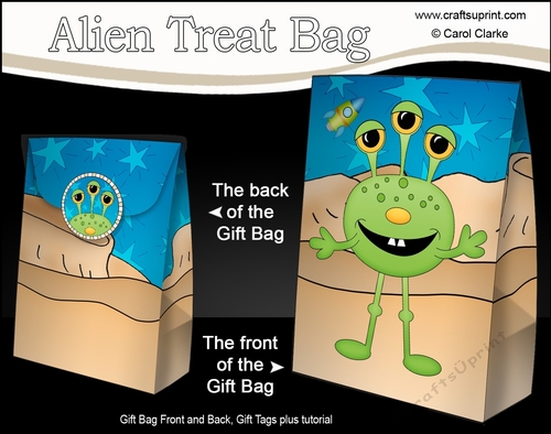 3D Gift Bag Mini Kit - Cute Alien Giqi