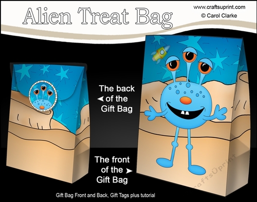 3D Gift Bag Mini Kit - Cute Alien Shaj