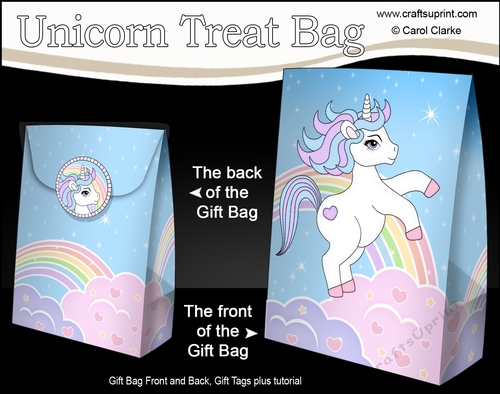 3D Gift Bag Mini Kit -  Cute Little Unicorn Magic
