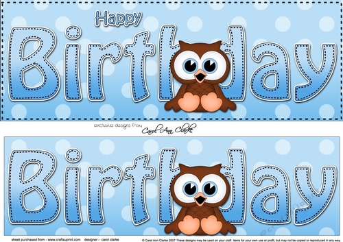 Large DL HAPPY BIRTHDAY 3D decoupage
