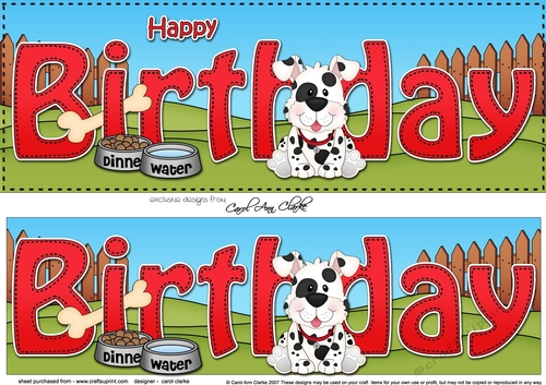 Large DL HAPPY BIRTHDAY 3D decoupage