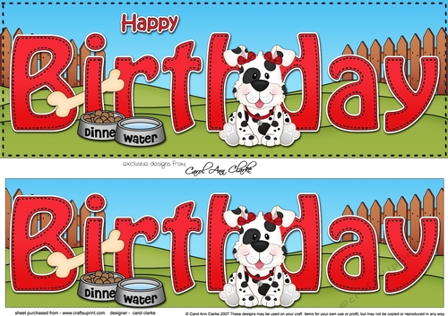 Large DL HAPPY BIRTHDAY 3D decoupage
