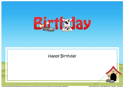 Large DL HAPPY BIRTHDAY insert