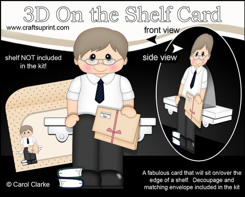 3D On the Shelf Card Kit - Business Man, Secretary, Lawyer, Solicitor -  Gregson
