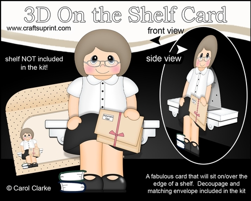 3D On the Shelf Card Kit - Business Woman, Secretary, Lawyer, Solicitor -  Kathryn