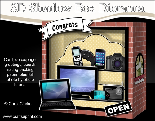 3D Shadow Box Card Mini Kit  -  The Little Gadgets & Gizmos Shop