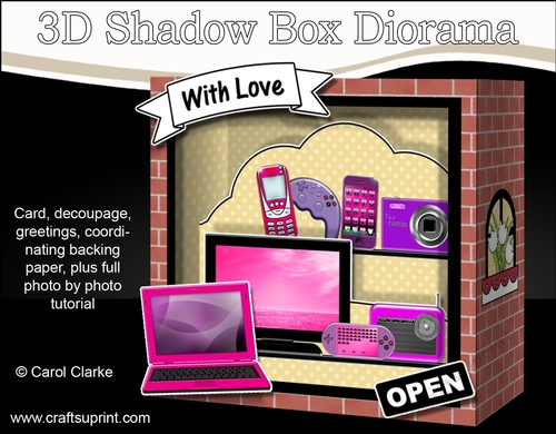 3D Shadow Box Card Mini Kit  -  The Little Gadgets & Gizmos Shop