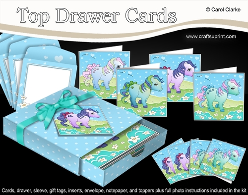 3D Top Drawer Cards Bumper Kit  -  Cute Little Ponies