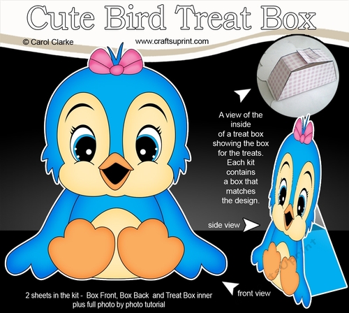 3D Cute Bird Treat Box Gift Set Mini Kit - Cute Little BeBe Bird