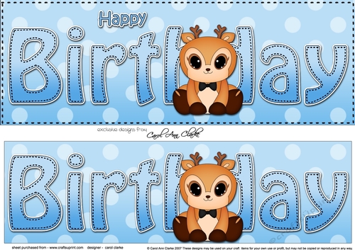 Large DL HAPPY BIRTHDAY 3D decoupage