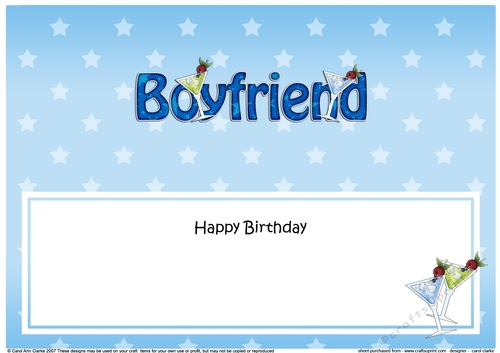 Large DL Happy Birthday BOYFRIEND insert