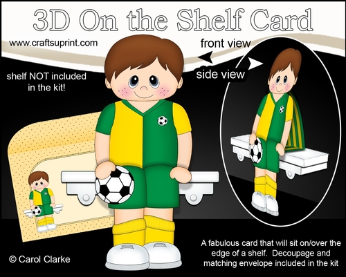 3D On the Shelf Card Kit - Little Footballer Leopoldo