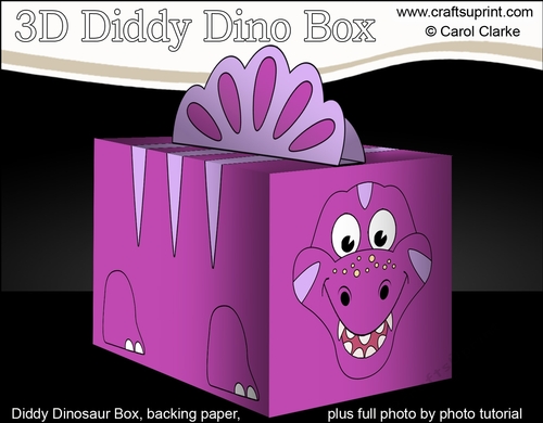 3D Cute Diddy Dino Treat Box Gift Box Mini Kit - Bobosaur