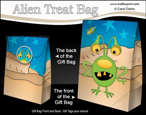 3D Gift Bag Mini Kit - Cute Alien Coeh