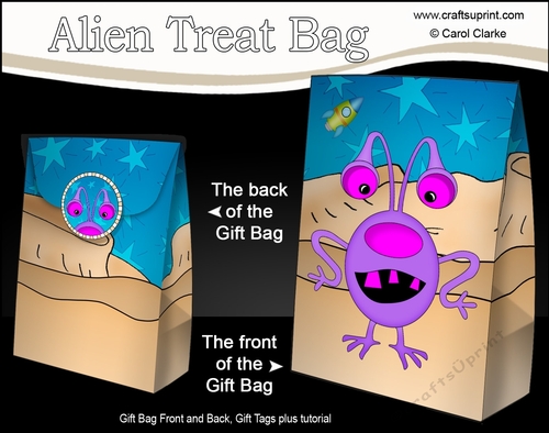 3D Gift Bag Mini Kit - Cute Alien Zuth