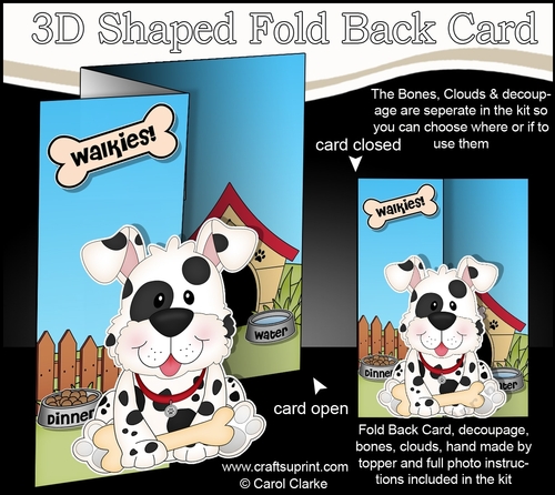 3D Shaped No-Hole Fold Back Mini Kit - Little Spotty Dog Spot
