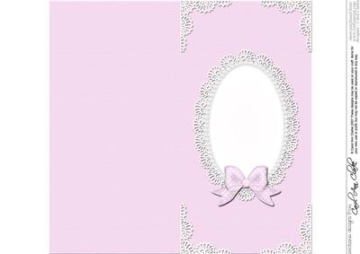 Dl Pearls and Lace Card Front or Insert