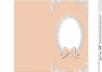 Dl Pearls and Lace Card Front or Insert
