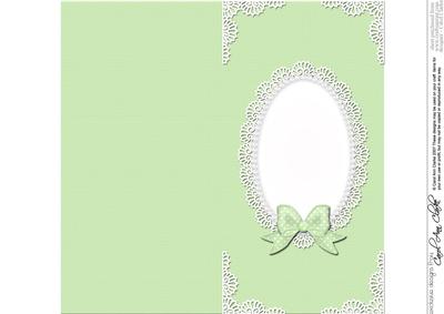 Dl Pearls and Lace Card Front or Insert