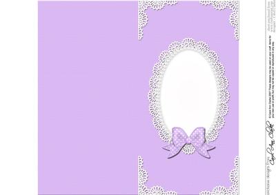 Dl Pearls and Lace Card Front or Insert