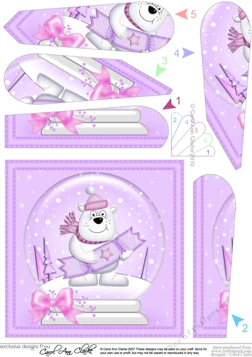Ben Polar Bear - Christmas Snowglobe Fan Pyramage Topper
