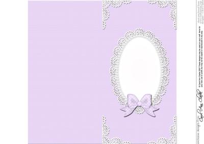 Dl Pearls and Lace Card Front or Insert