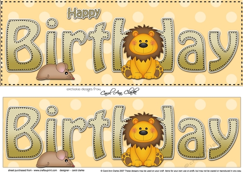 Large DL HAPPY BIRTHDAY 3D decoupage