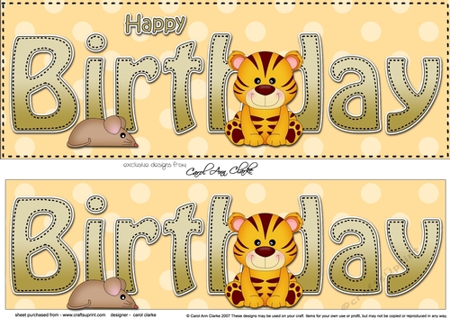 Large DL HAPPY BIRTHDAY 3D decoupage