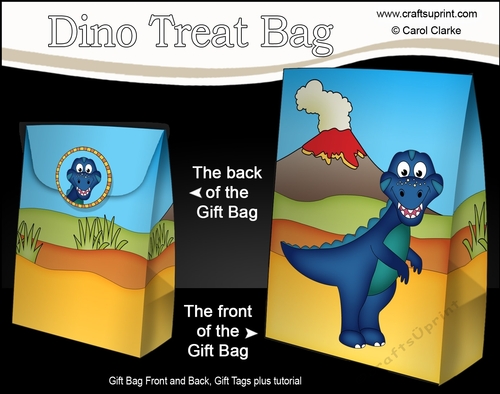 3D Gift Bag Mini Kit - Cute Little Dinosaur Geico