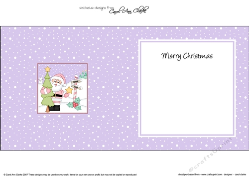 Christmas Santa is at the North Pole insert square landscape