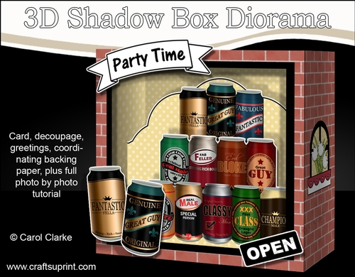 3D Shadow Box Card Mini Kit  -  The Ale House Beer shop
