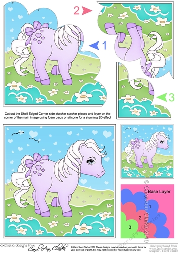 My Cute Little Pony Shell Edged Corner Side Stacker