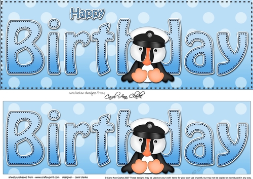 Large DL HAPPY BIRTHDAY 3D decoupage