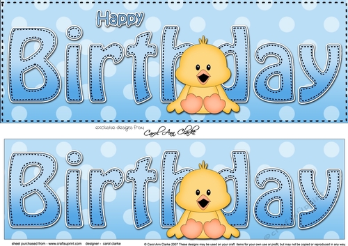 Large DL HAPPY BIRTHDAY 3D decoupage