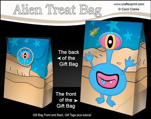 3D Gift Bag Mini Kit - Cute Alien Uroe