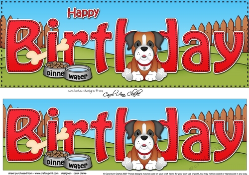 Large DL HAPPY BIRTHDAY 3D decoupage