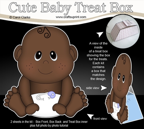 3D Cute Baby Treat Box Gift Set Mini Kit - Cute Little Ethnic Baby Boy Daryn