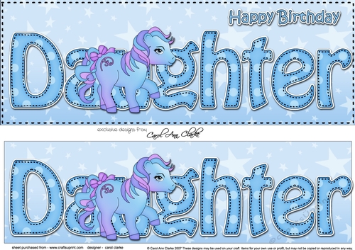 Large DL Happy Birthday DAUGHTER 3D decoupage