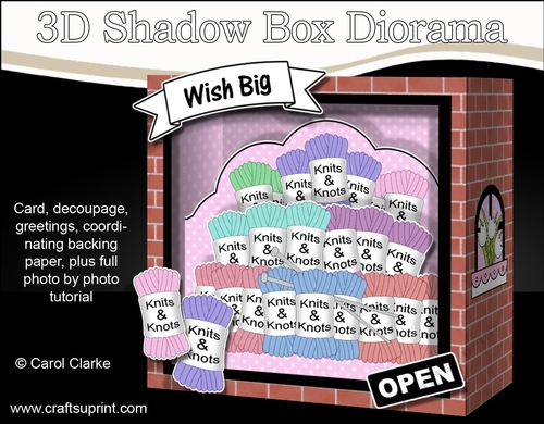 3D Shadow Box Card Mini Kit  -  The Knits n Knots Knitting Shop