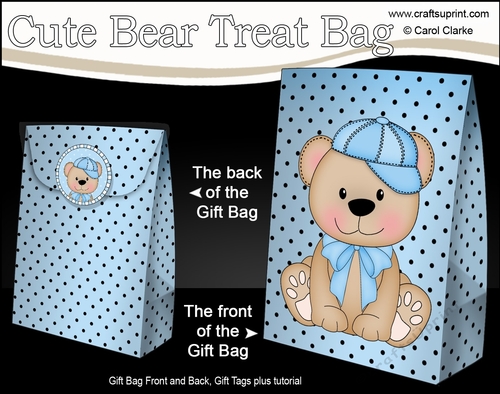 3D Gift Bag Mini Kit - Cute Little Austin Bear