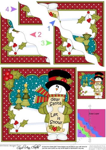 Christmas Snowman Rio wants it to Snow! Wavy Corner Side Stacker