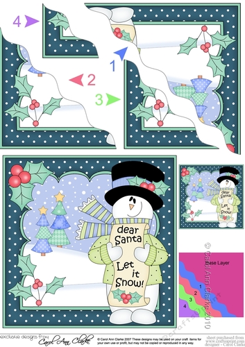 Christmas Snowman Rio wants it to Snow! Wavy Corner Side Stacker