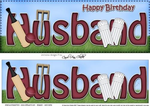 Large DL Happy Birthday HUSBAND 3D decoupage