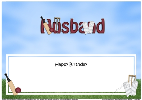 Large DL Happy Birthday HUSBAND insert