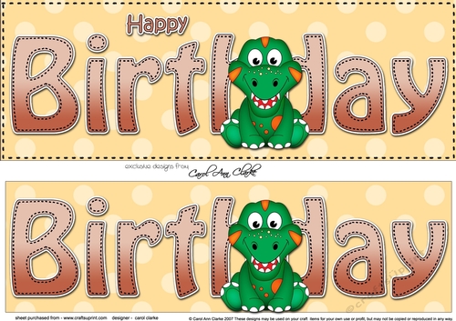 Large DL HAPPY BIRTHDAY 3D decoupage
