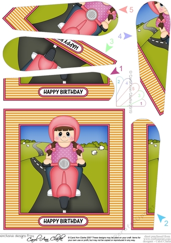 Fan Pyramage Topper - Scooter Rider