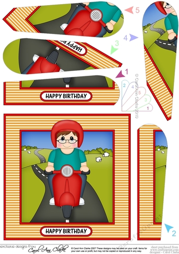 Fan Pyramage Topper - Scooter Rider